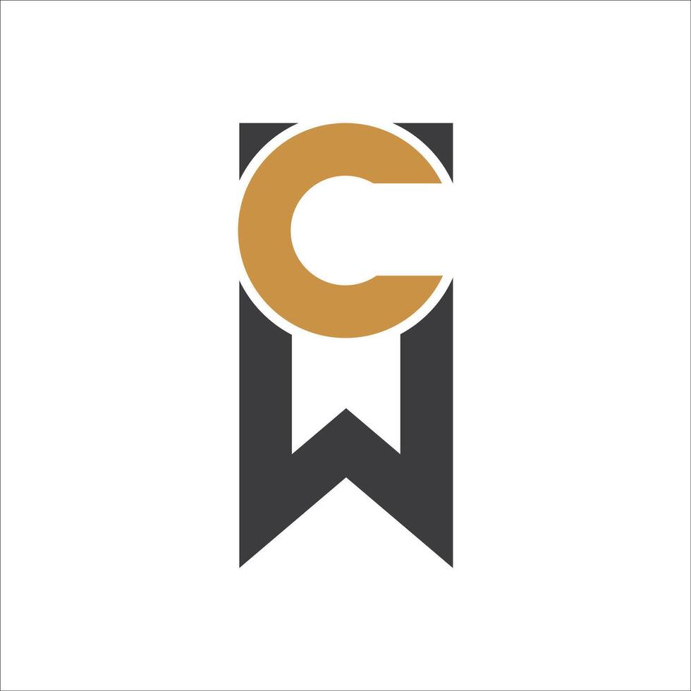 initiale lettre cw logo ou toilettes logo vecteur conception modèle