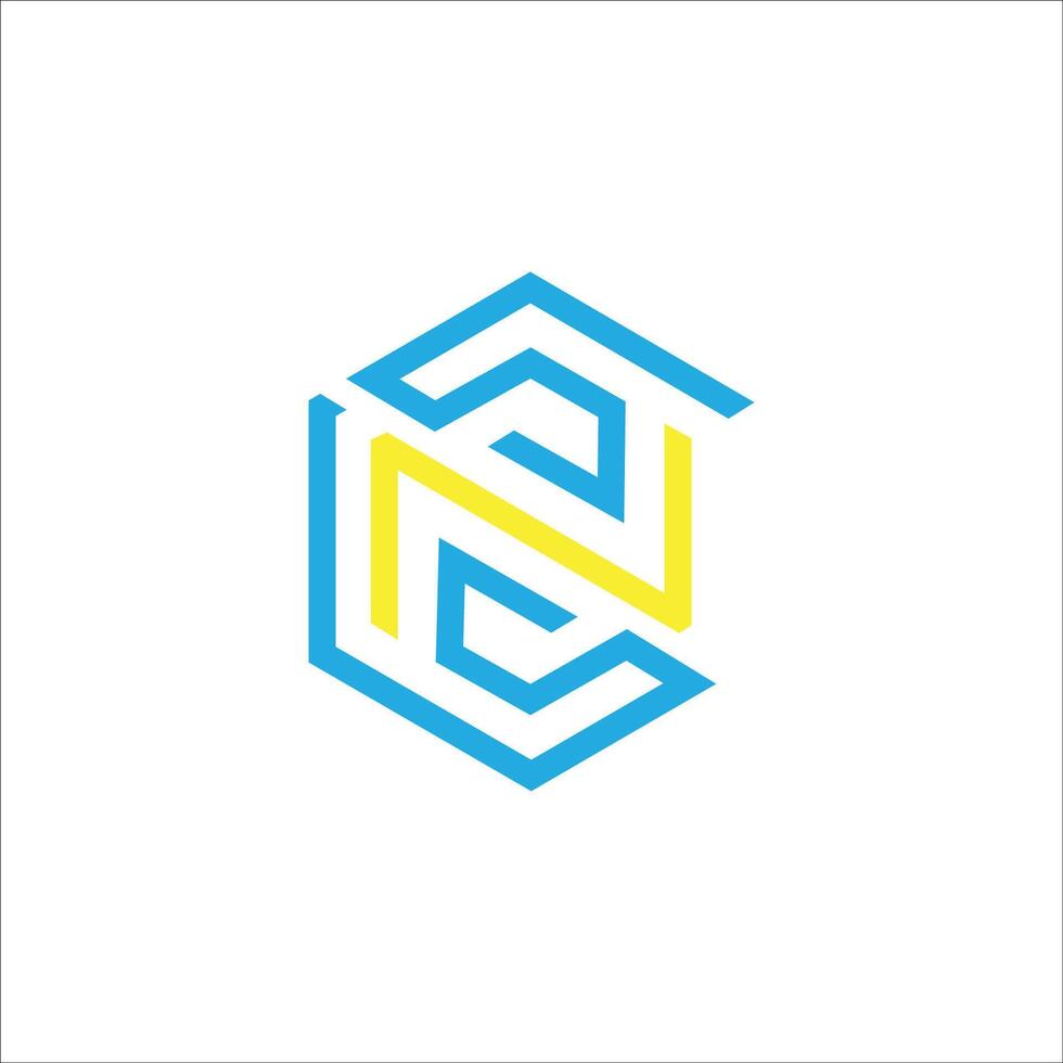 initiale lettre cn ou NC logo vecteur conception modèle