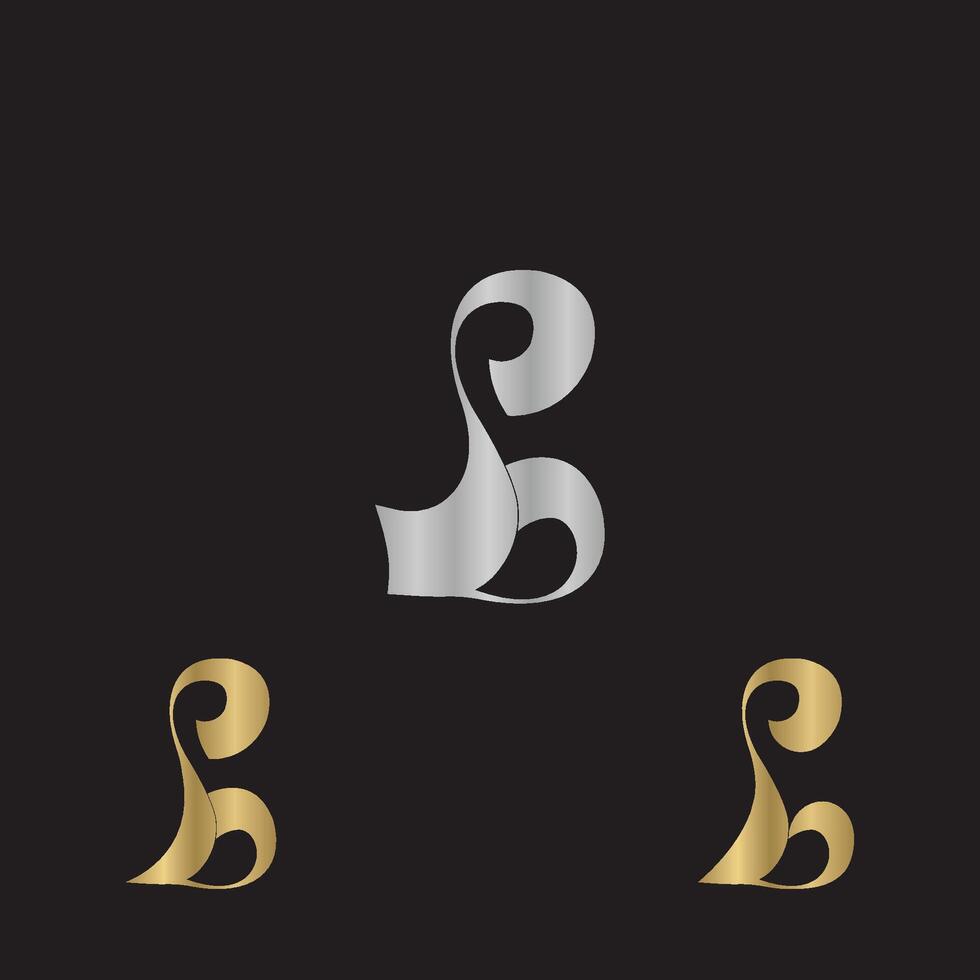 alphabet initiales logo pb, pb, b et p vecteur
