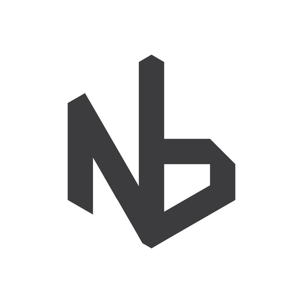 initiale bn lettre logo vecteur modèle conception. Créatif abstrait lettre nb logo conception. lié lettre nb logo conception.