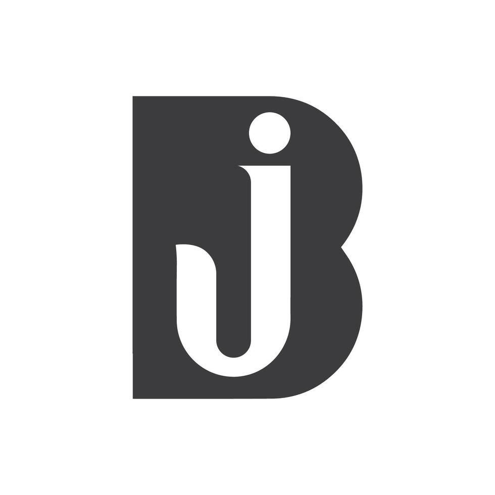 initiale lettre bj logo ou jb logo vecteur conception modèle