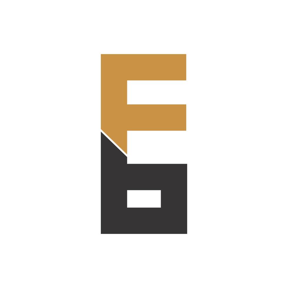 initiale lettre bf logo ou fb logo vecteur conception modèle