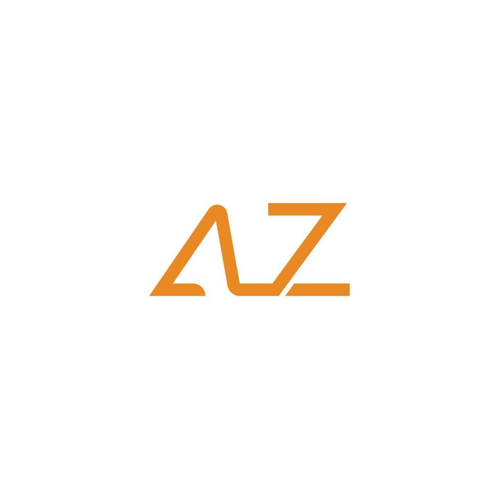 initiale lettre az ou za logo conception modèle vecteur