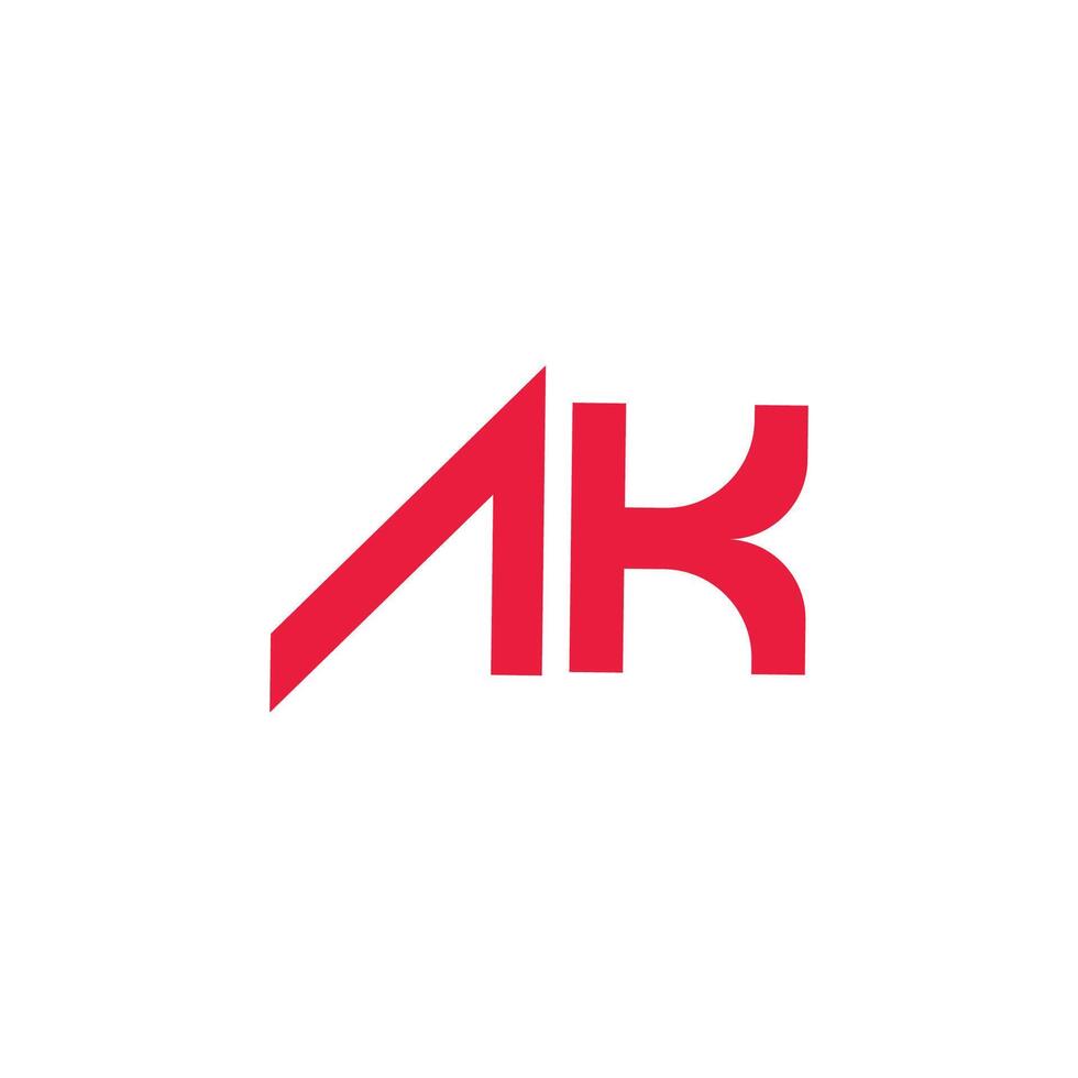 initiale lettre ak logo ou ka logo vecteur conception modèle