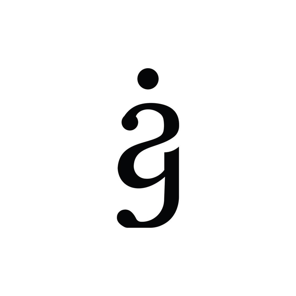 initiale lettre ja ou un J logo vecteur conception modèle