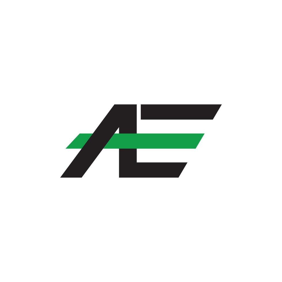initiale lettre ae ou ea logo conception modèle vecteur
