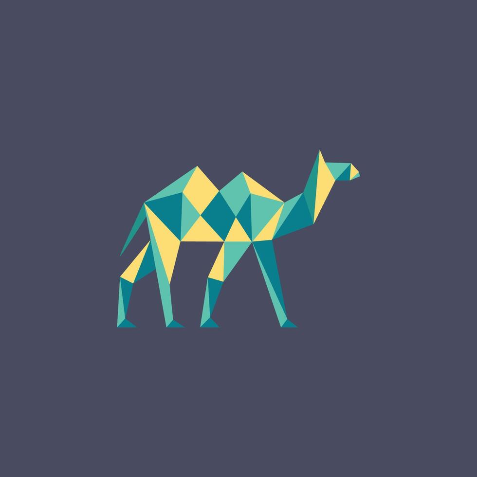animal chameau logo conception modèle vecteur