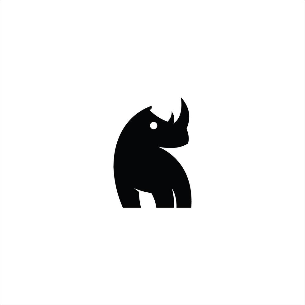 animal rhinocéros logo conception modèle vecteur