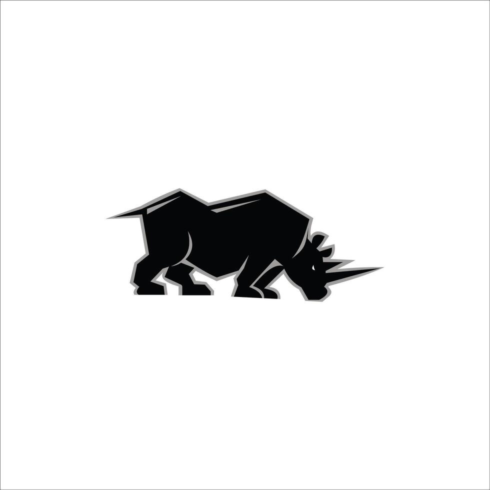 animal rhinocéros logo conception modèle vecteur