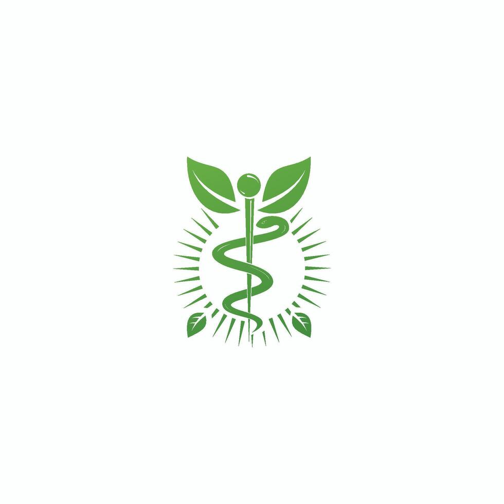 logo de médecine naturelle vecteur