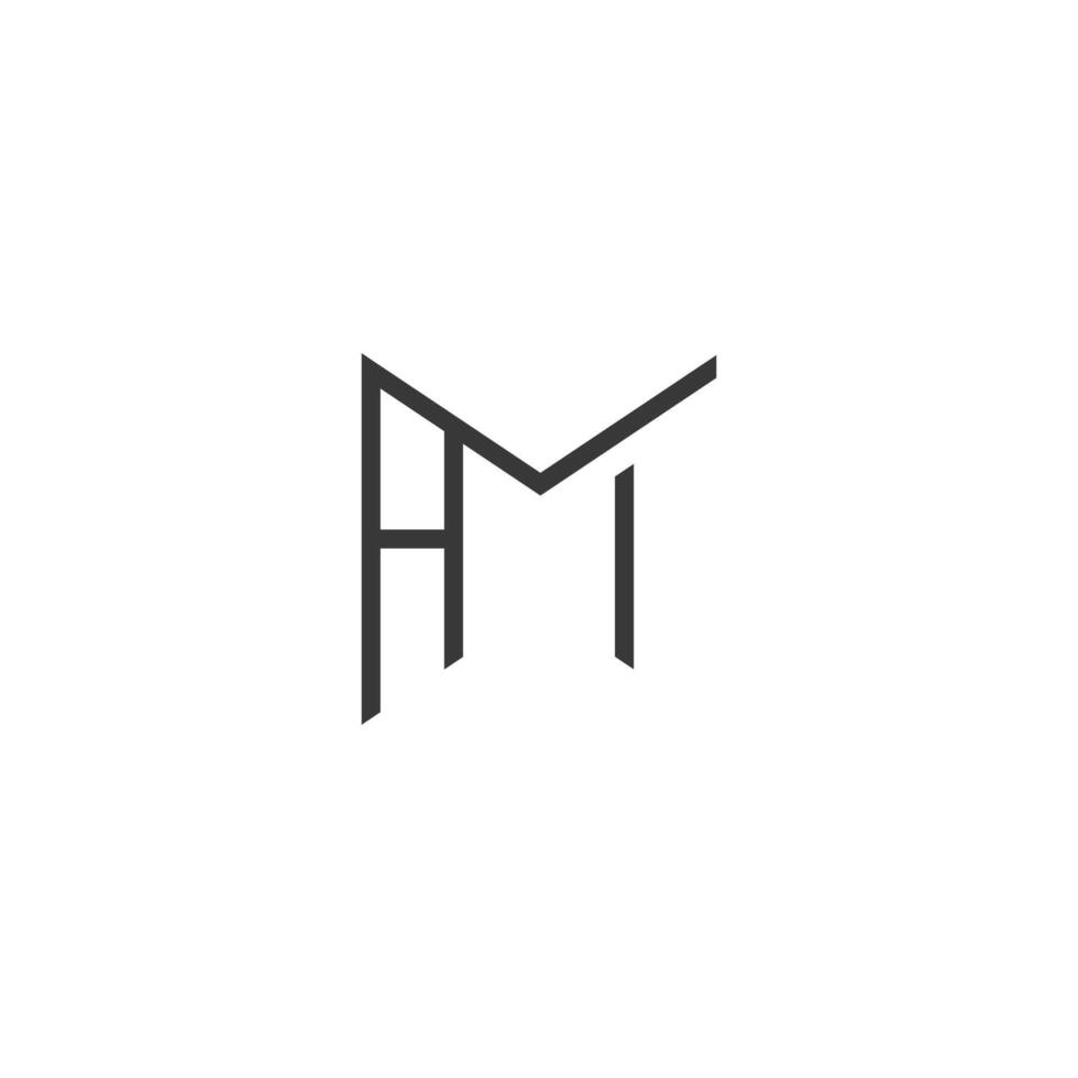 suis, maman, une et m abstrait initiale monogramme lettre alphabet logo conception vecteur