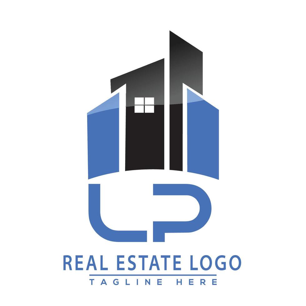 lp réel biens logo conception maison logo Stock vecteur. vecteur