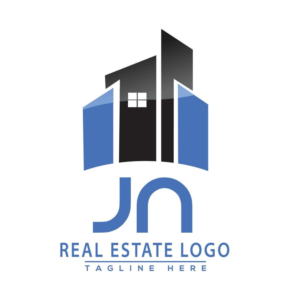 Jn réel biens logo conception maison logo Stock vecteur. vecteur