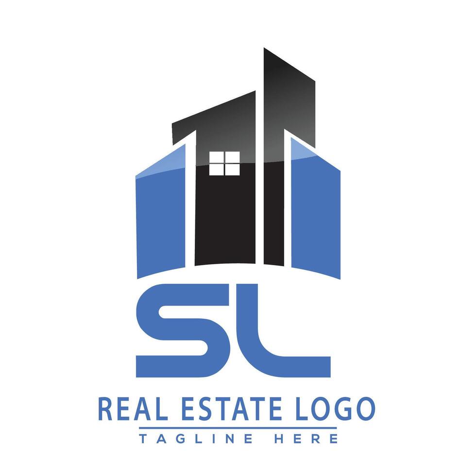 sl réel biens logo conception maison logo Stock vecteur. vecteur