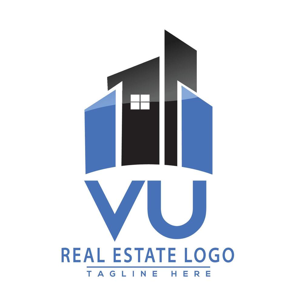 vu réel biens logo conception maison logo Stock vecteur. vecteur