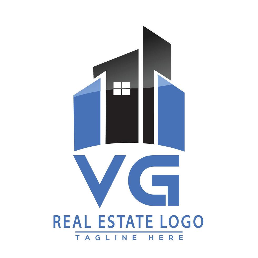 vg réel biens logo conception maison logo Stock vecteur. vecteur