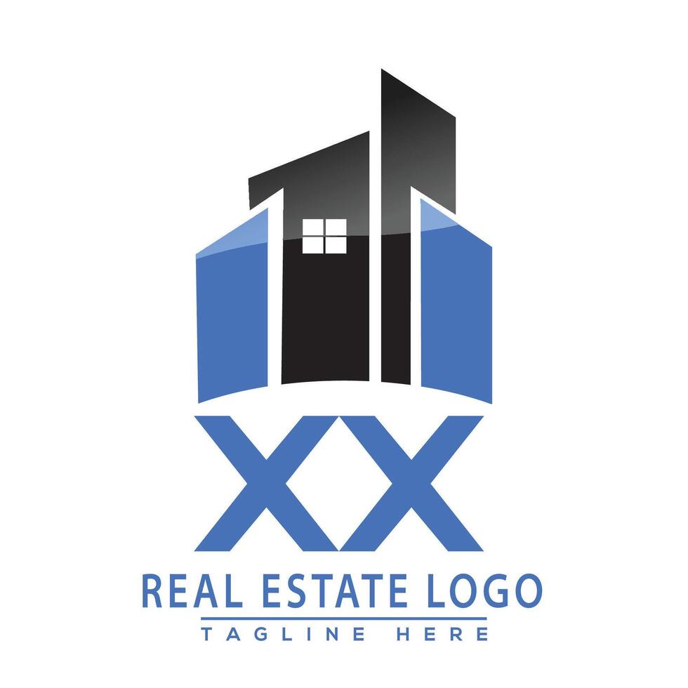 xx réel biens logo conception maison logo Stock vecteur. vecteur