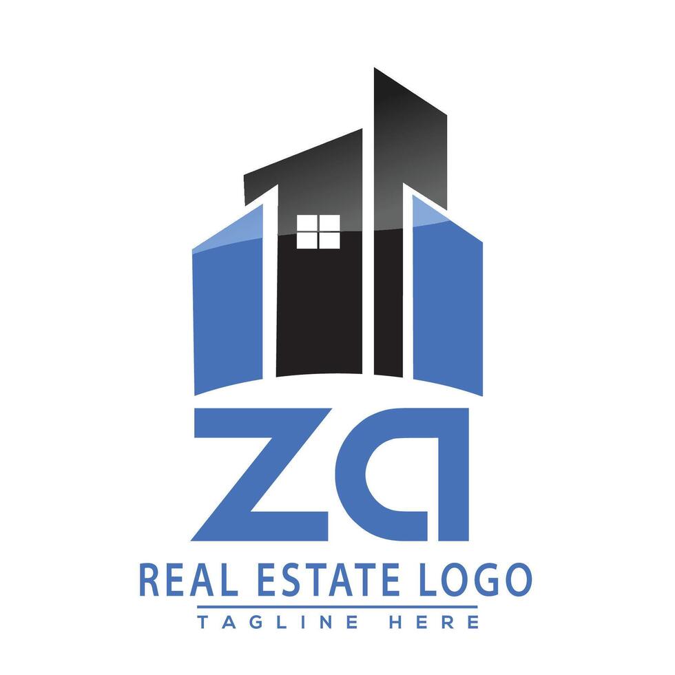 za réel biens logo conception maison logo Stock vecteur. vecteur