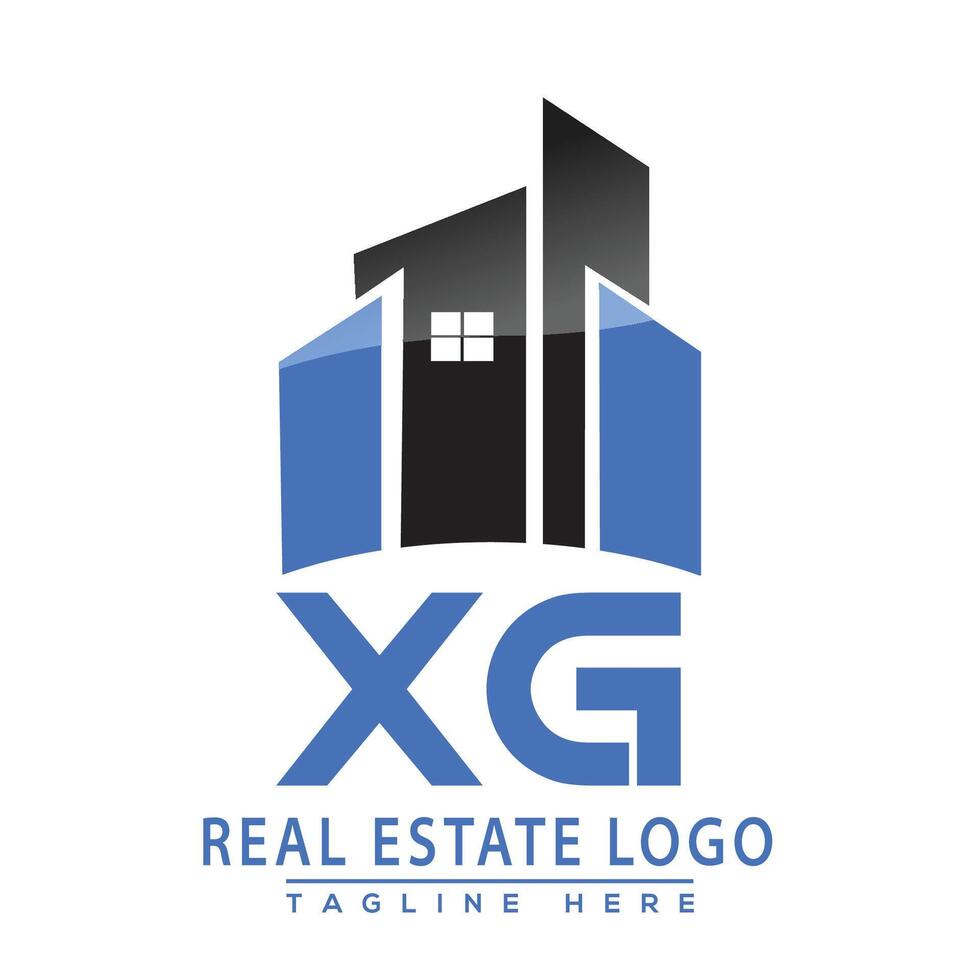 xg réel biens logo conception maison logo Stock vecteur. vecteur