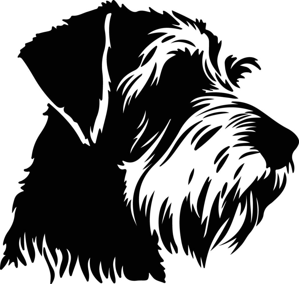 Sealyham terrier silhouette portrait vecteur