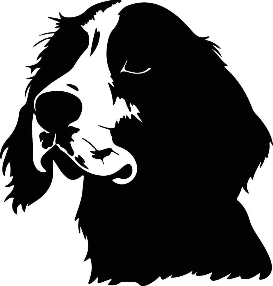 Anglais setter silhouette portrait vecteur