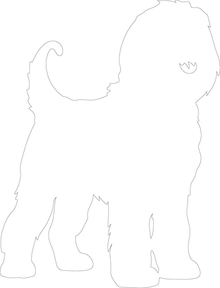 noir russe terrier contour silhouette vecteur