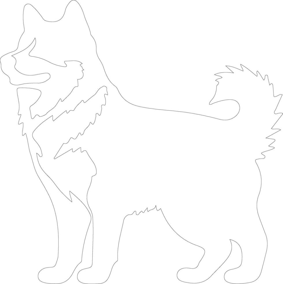 esquimau chien contour silhouette vecteur