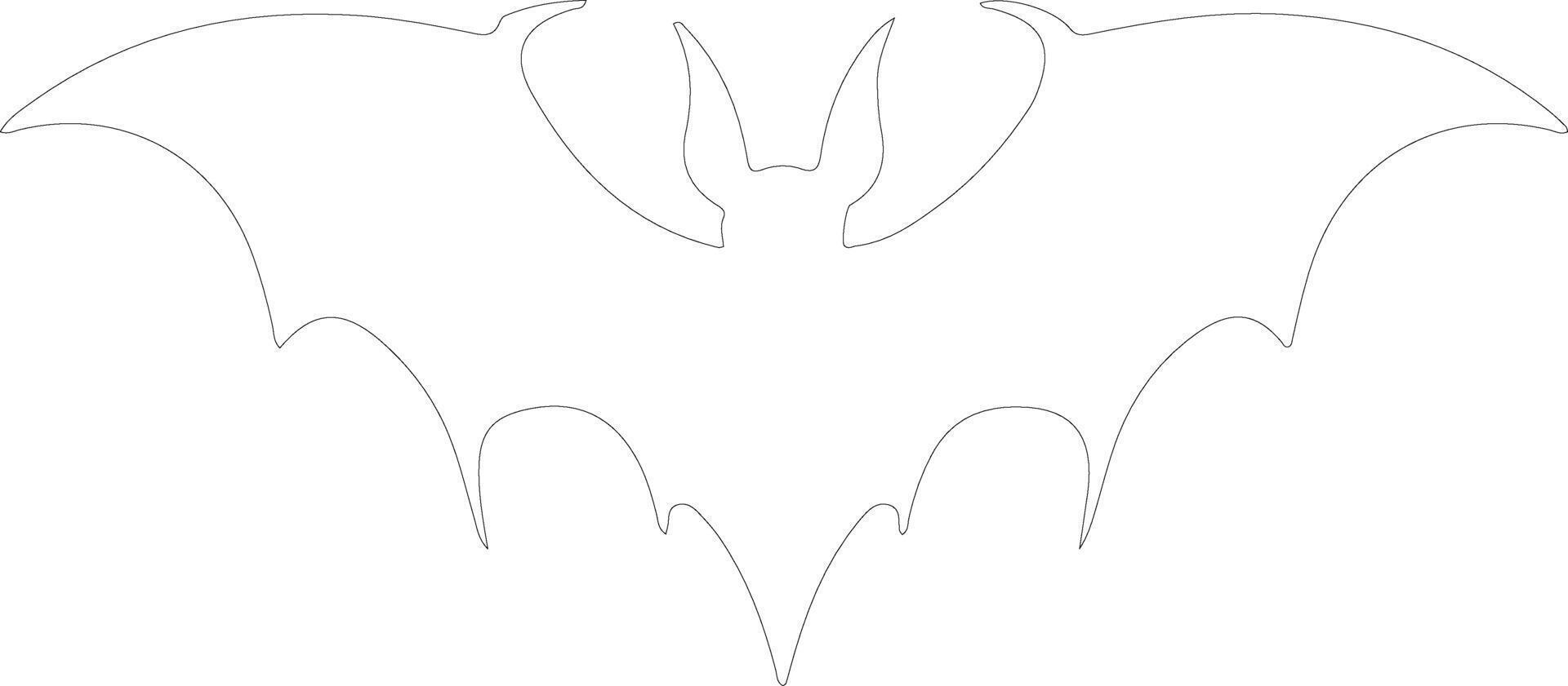 chauve souris contour silhouette vecteur