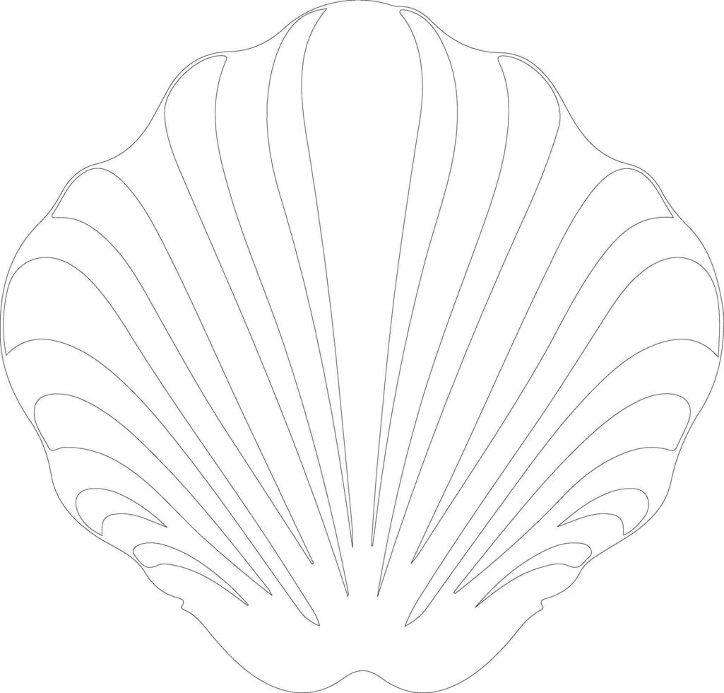 bivalve contour silhouette vecteur