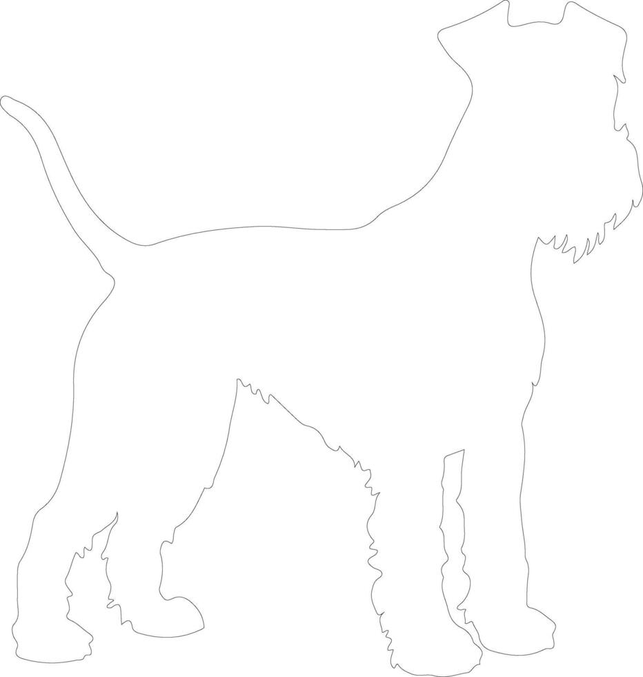 gallois terrier contour silhouette vecteur