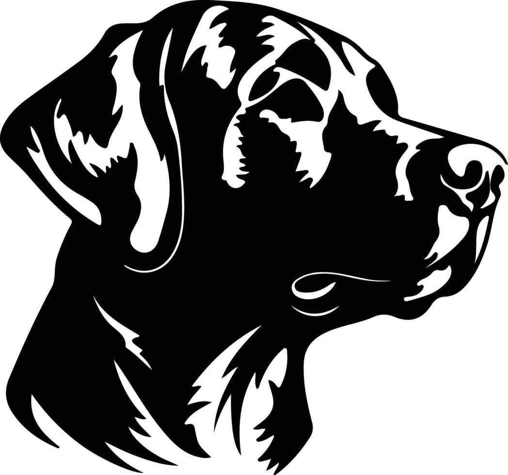 Chesapeake baie retriever silhouette portrait vecteur