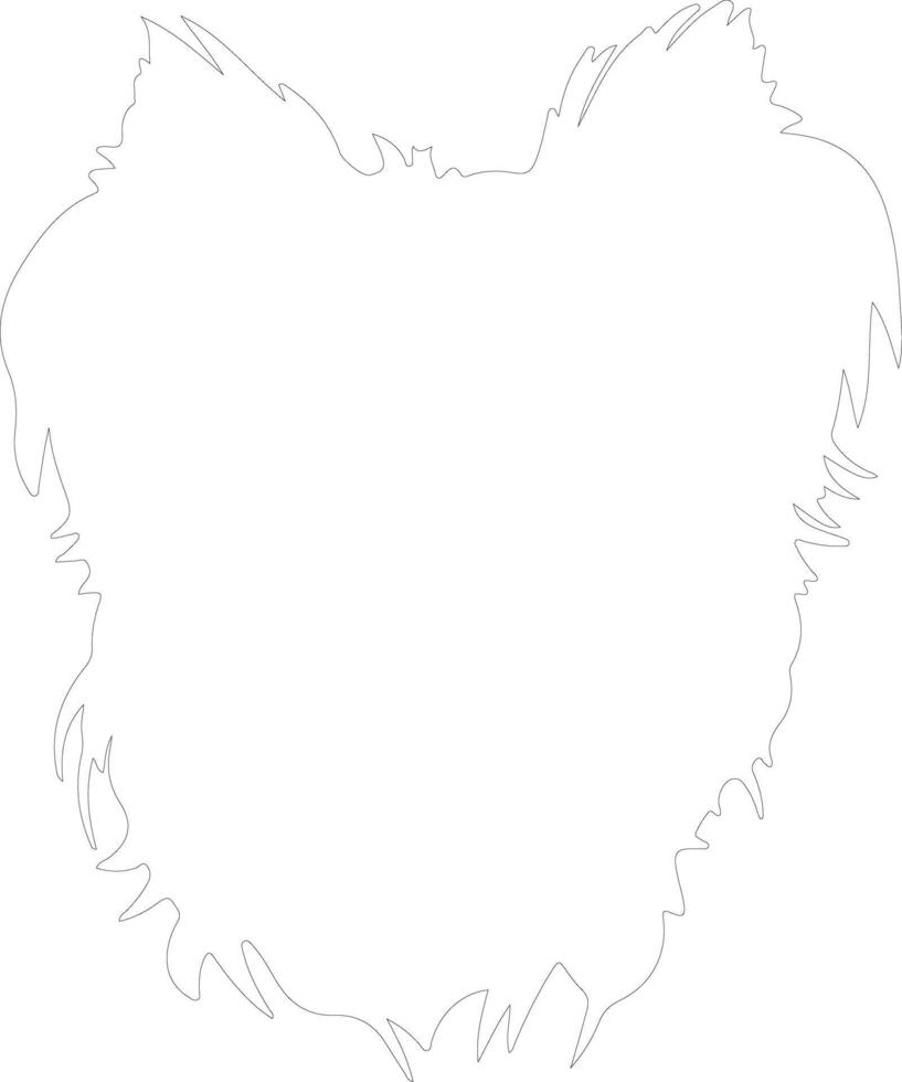 Affenpinscher contour silhouette vecteur