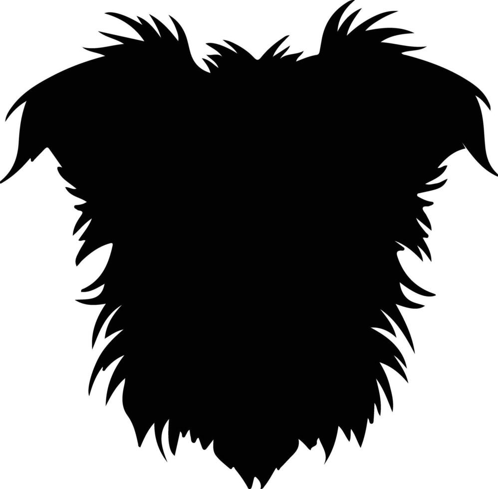 Affenpinscher chiot silhouette portrait vecteur