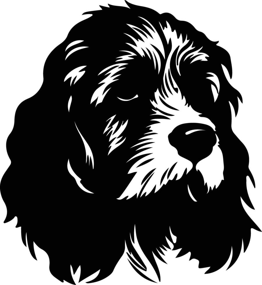 cockapoo silhouette portrait vecteur