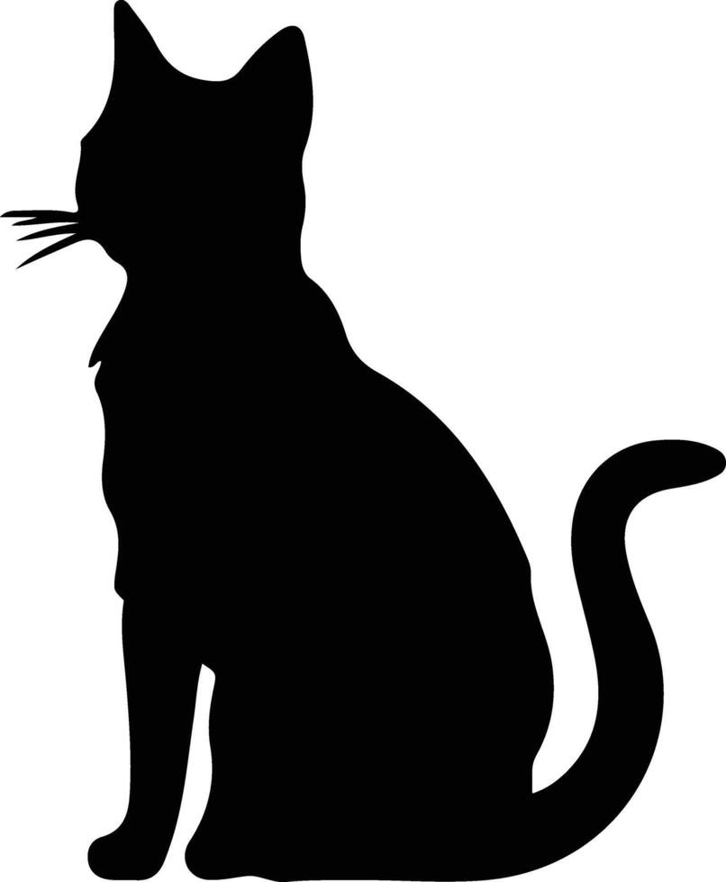 pixiebob chat noir silhouette vecteur