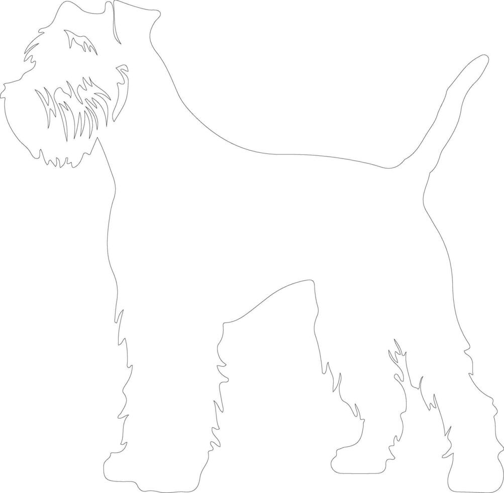 gallois terrier contour silhouette vecteur