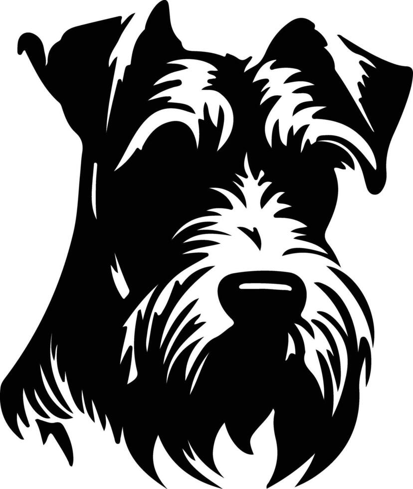 la norme schnauzer silhouette portrait vecteur