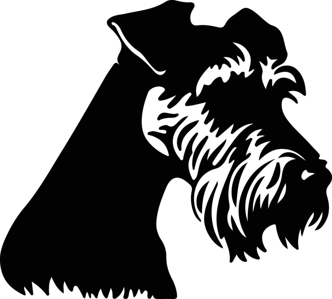gallois terrier silhouette portrait vecteur