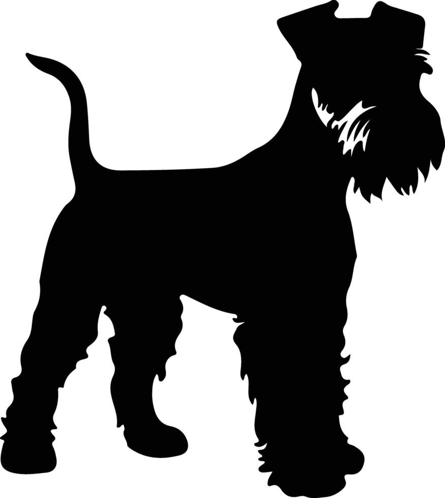 gallois terrier noir silhouette vecteur