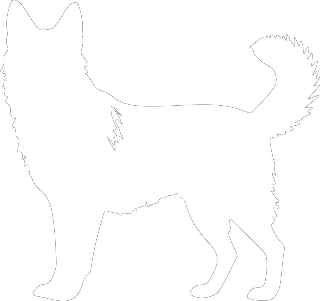 norvégien lundehund contour silhouette vecteur