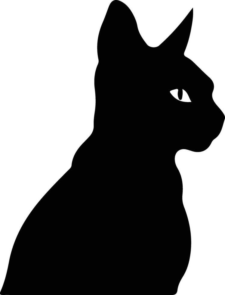 chaussie chat silhouette portrait vecteur