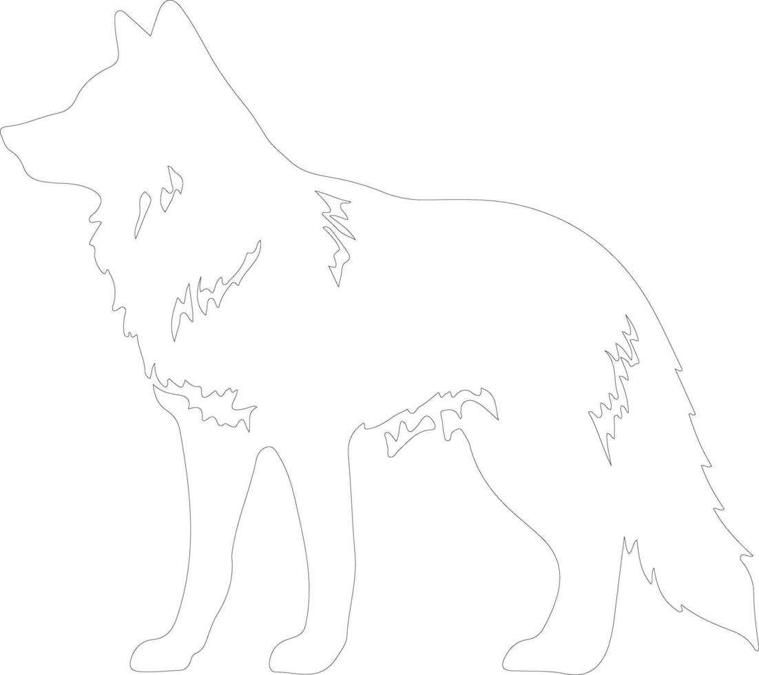 Loup contour silhouette vecteur