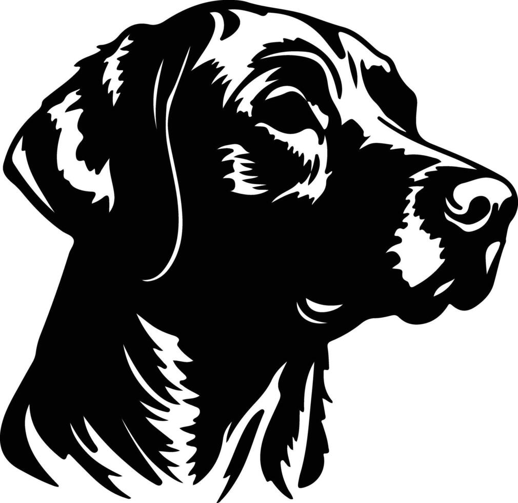 Chesapeake baie retriever silhouette portrait vecteur