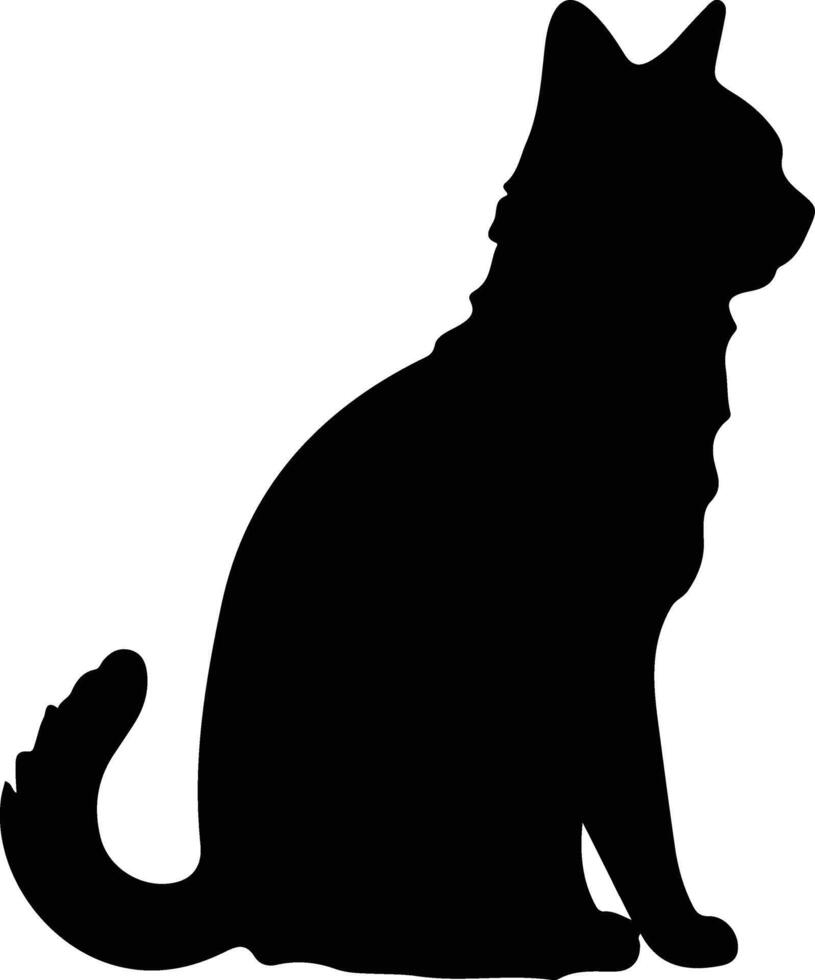 Chypre chat noir silhouette vecteur