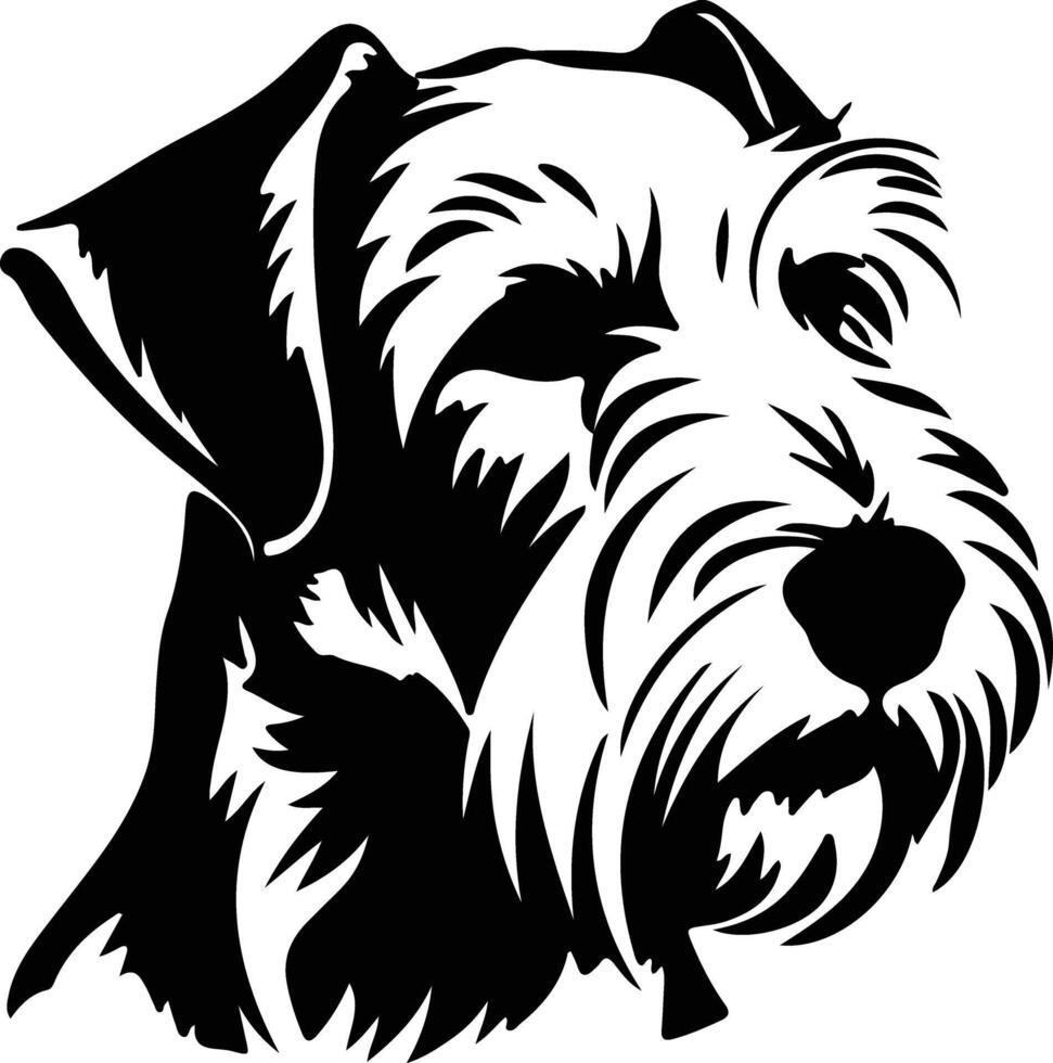 Sealyham terrier silhouette portrait vecteur