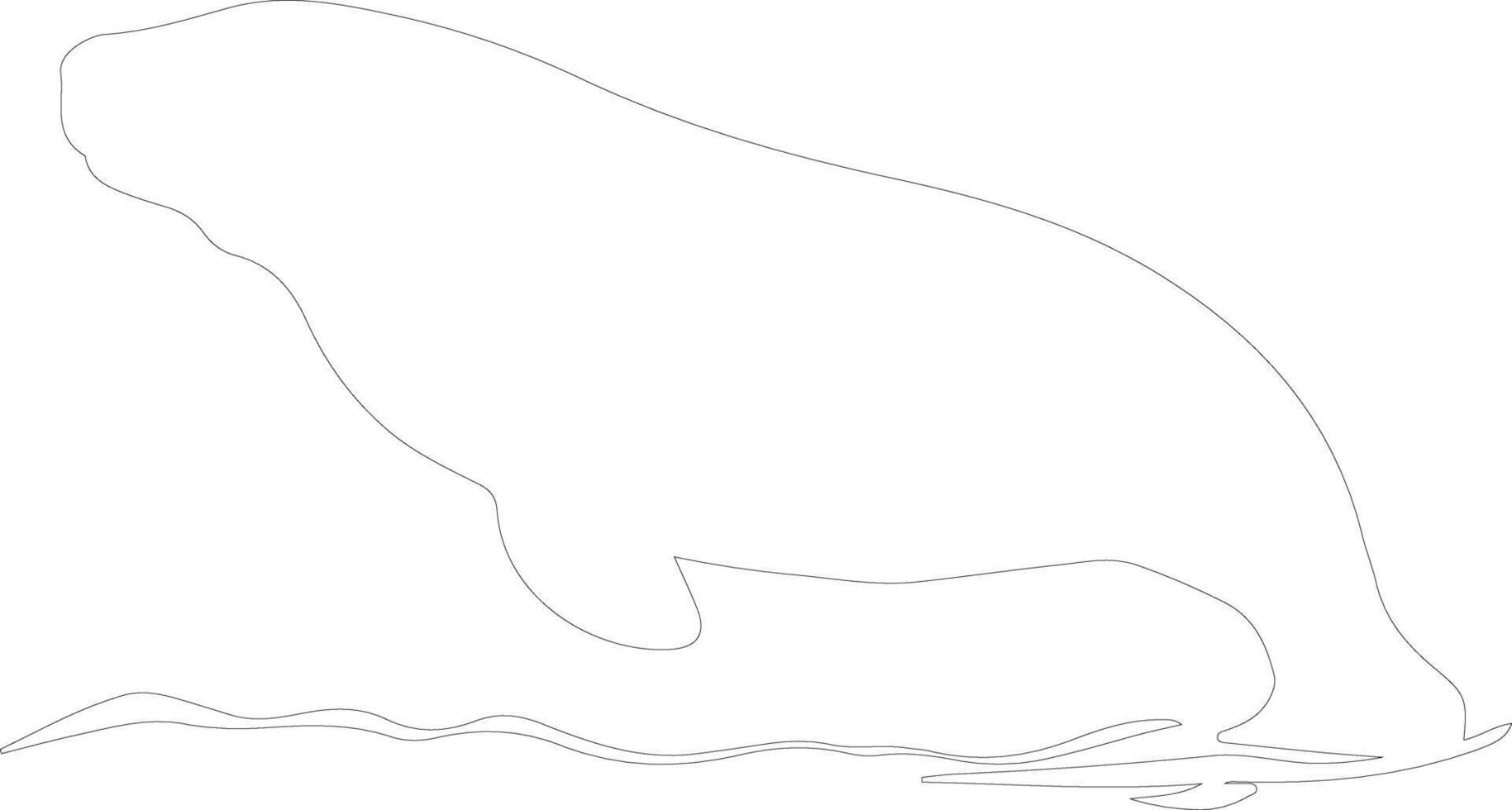 mer vache contour silhouette vecteur
