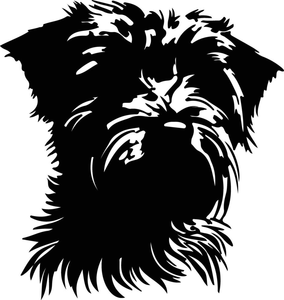 Norfolk terrier noir silhouette vecteur