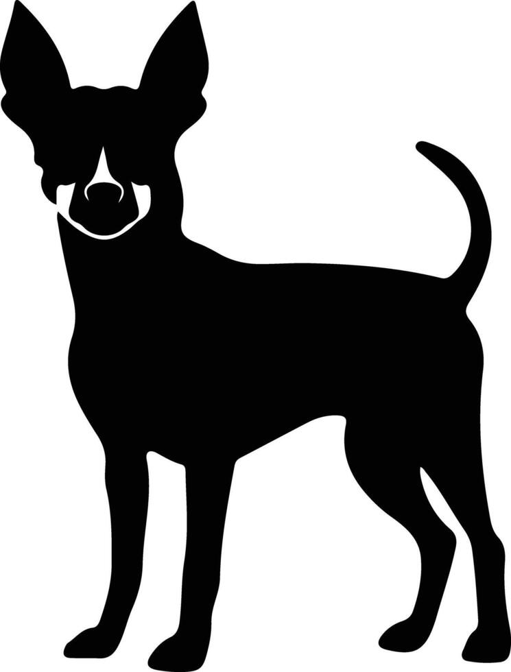 miniature pinscher noir silhouette vecteur