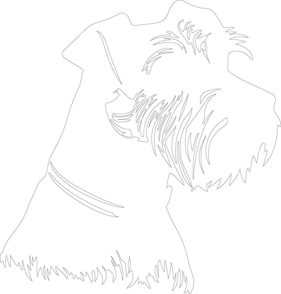 terrier contour silhouette vecteur