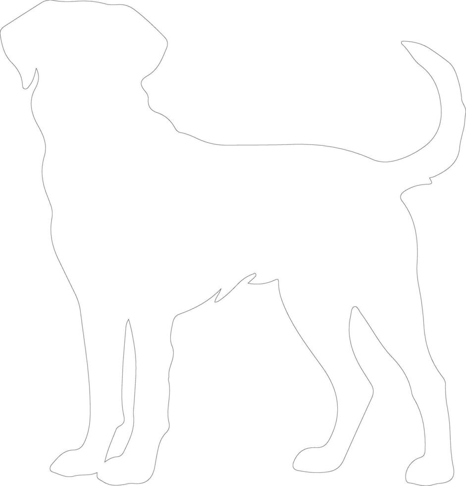 Chesapeake baie retriever contour silhouette vecteur